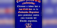 Fanáticos de la Universidad de Chile convocaron a una protesta ante la embajada de Argentina en Santiago por los incidentes contra Independiente