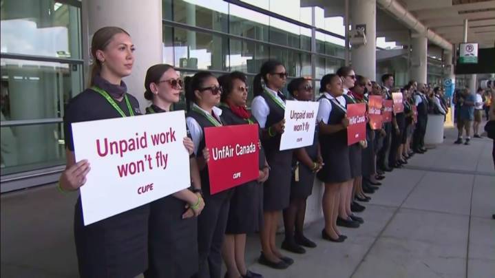 Air Canada flight attendant strike leaves LAX passengers stranded 