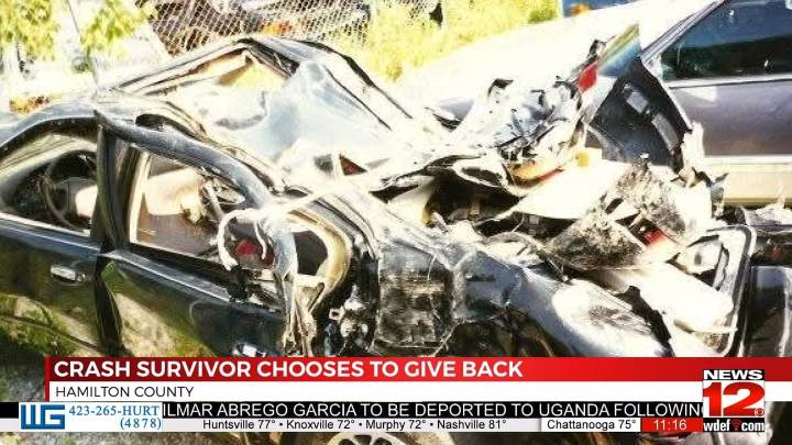 Crash Survivor Chooses to Give Back