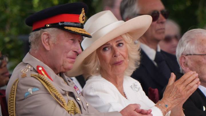 Queen Camilla moved to tears as war veteran salutes 'my brave King'