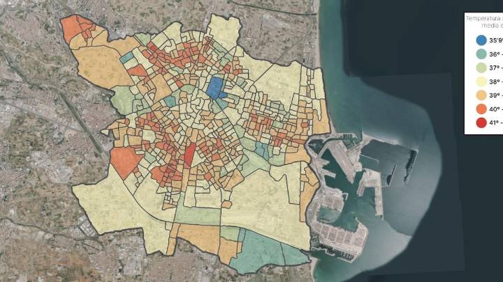 Estos son los barrios más cálidos de València y con más riesgo para vivir en olas de calor