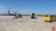 Trasladan en helicóptero a un hospital de Santander a un madrileño de 73 años con posible lesión medular