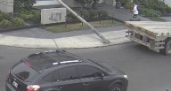 Miraflores: camión derriba poste de luz e intenta darse a la fuga, pero es capturado 