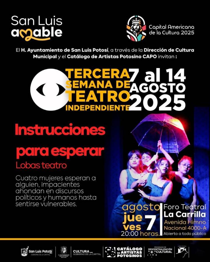“Instrucciones para esperar” de Lobas Teatro, abre la Semana de Teatro Independiente en La Carrilla
