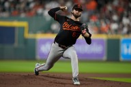 Orioles right-hander Young loses perfect-game bid on infield single in the 8th inning vs Astros
