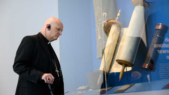 Archbishop of Detroit Weisenburger tours Zekelman Holocaust Center