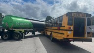 South Carolina school bus collides with gas tanker