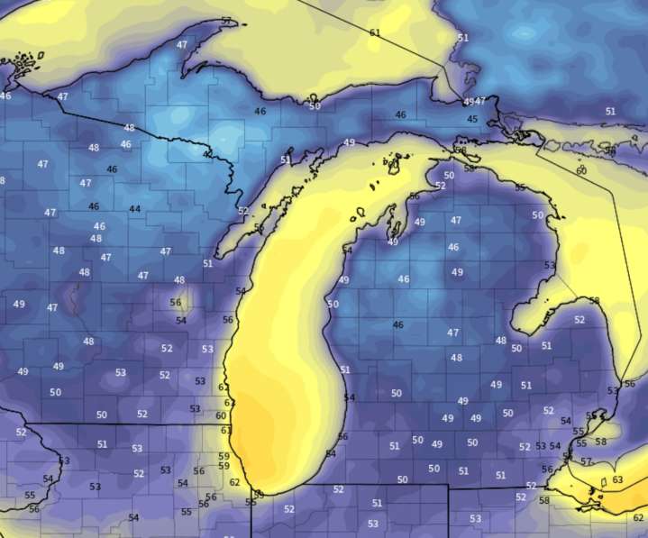 First signs of fall coming to Michigan and Great Lakes region