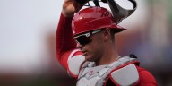 Logan O'Hoppe has hospital patients design chest protector for Players' Weekend