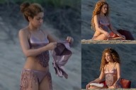 Shakira deslumbra en bikini metálico rosa en Los Cabos