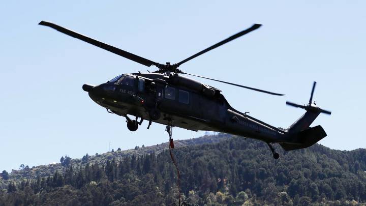 Helicóptero de la Policía Nacional fue derribado en el municipio colombiano de Amalfi por un dron