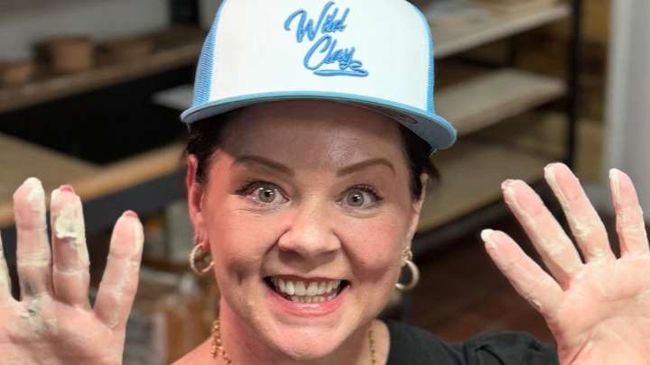 Melissa McCarthy shows off drastic weight loss as she recreates Ghost pose during pottery date with husband Ben Falcone