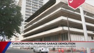 Carlton Hotel garage south wall demolished, Elm Street reopened in Tyler