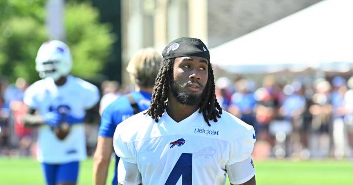 Bills RB James Cook not practicing due to “business”