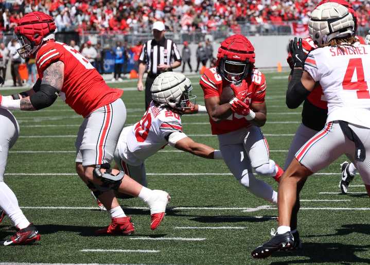 Freshman running back from Cleveland loses black stripe with Ohio State football