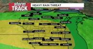 Heavy rainfall chances this weekend