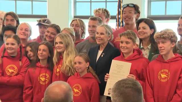 Gov. Ayotte issues special commendation to Hampton Beach lifeguards