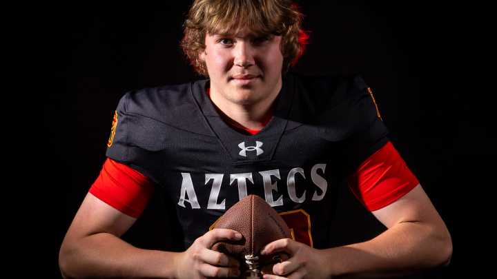 Palm Desert defensive end Jackson Bishop checks in to Elite 11 at 7th
