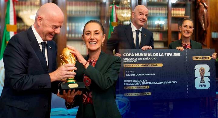 Sheinbaum toca la Copa del Mundo de la FIFA: presume que México tendrá la inauguración del Mundial 2026