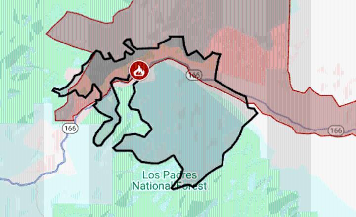 Map: Gifford Fire explodes to California’s 2nd