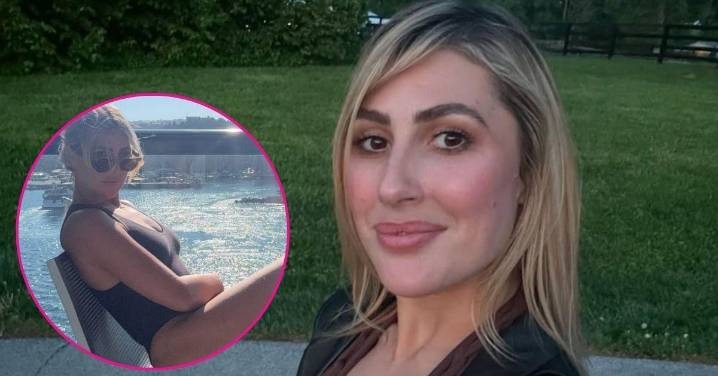 Emma Slater Shows Off Toned Legs in Plunging Bathing Suit on Vacation: Photo