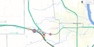 Heavy traffic slows commute to KC for Husker fans near Nebraska City