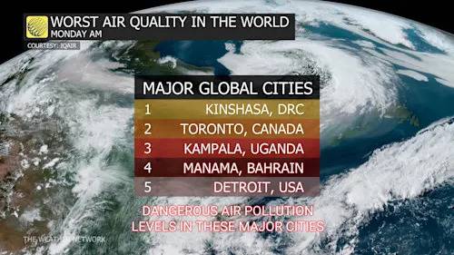 Parts of Canada under blanket of wildfire smoke, degraded air quality lingers