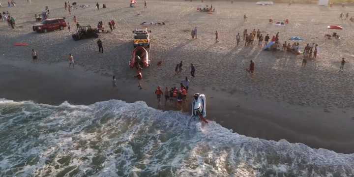 WATCH: Drone video shows rescues from deadly rip current at New Jersey beach