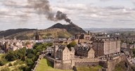 Arthur's Seat fire: Incredible drone footage of blazing landmark as people flee