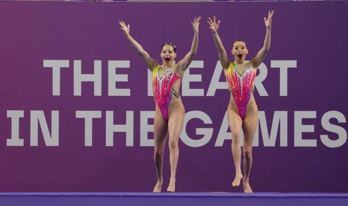 Dueto mexicano se impone en la natación artística de Asunción