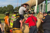 40-Year-Old Man Rescued After Getting Stuck in Children’s Tube Slide