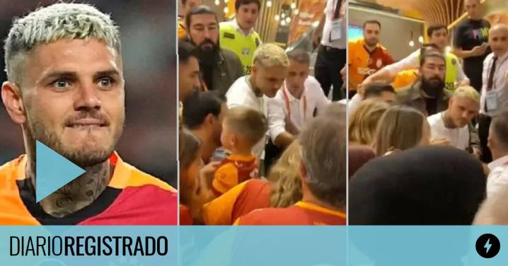 Escándalo con Mauro Icardi en Turquía: le tiró un cabezazo a un hincha que le pidió una foto