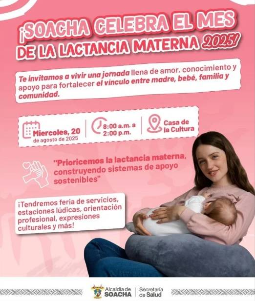 Soacha conmemora el Mes de la Lactancia Materna 2025 con jornada especial de salud y cultura