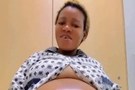 People gasp as woman shows off her HUGE baby bump and say it looks more like a four