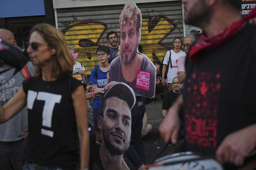 Fotos muestran a israelíes manifestándose por la liberación de rehenes y el fin de la guerra en Gaza