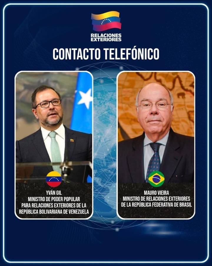 Ministros de Relaciones Exteriores de Venezuela y Brasil discuten la presencia de militar estadounidense en el Caribe