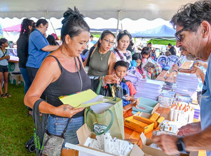 School supplies were a priority during ‘End of Summer Bash’