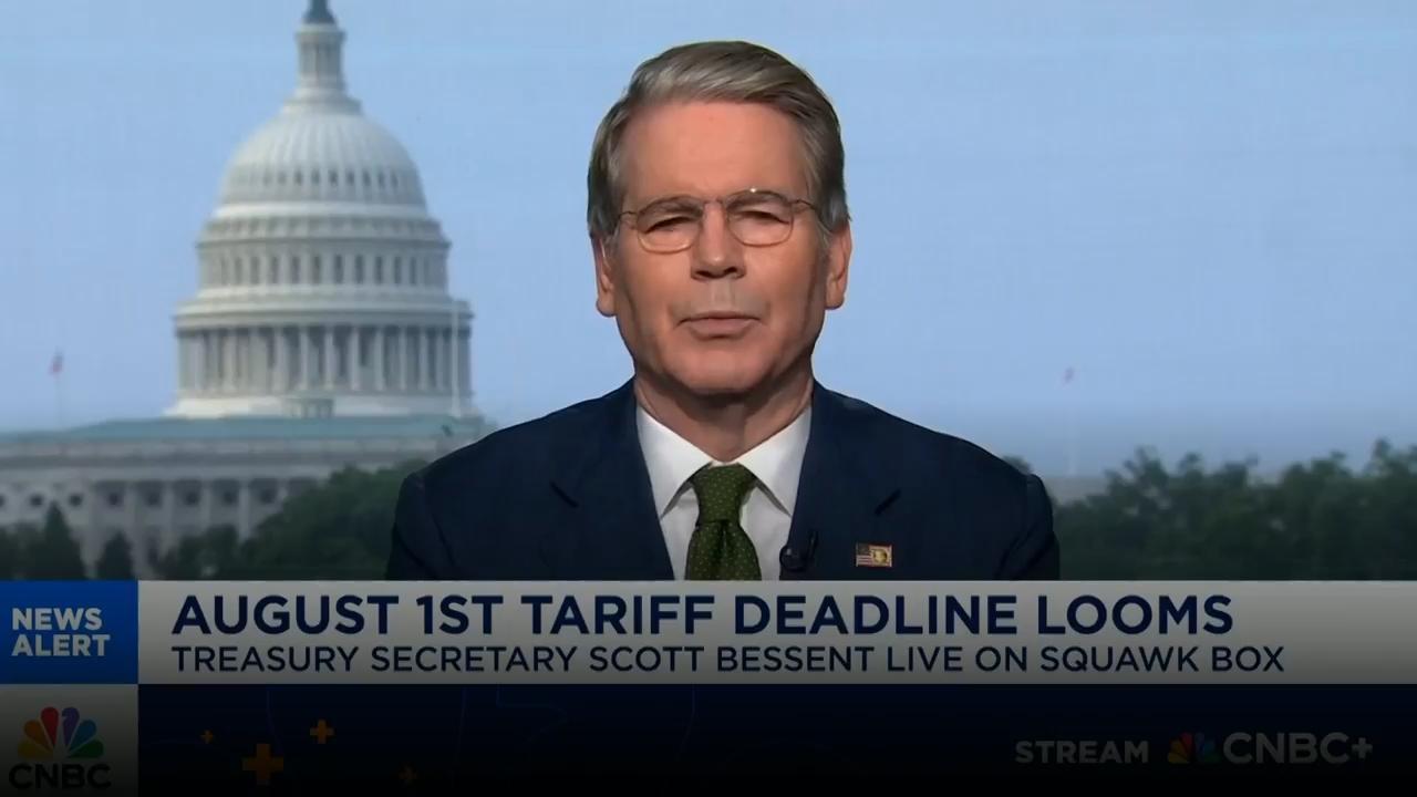 US Treasury Secretary Bessent discusses trade talks with China as tariff deadline looms