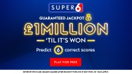Super 6 Guaranteed Jackpot: £1 million to be won on Sky Bet free