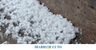 Tormenta de Santa Rosa: cayó gran cantidad de granizo en 25 de Mayo y aguanieve en Barreal