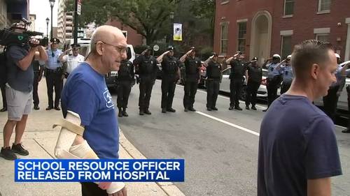 Philadelphia school safety officer heads home after surviving being shot 11 times while responding to road rage incident