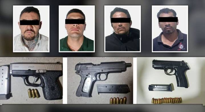 Cacería de criminales en Tula: caen cuatro sujetos con armas y drogas