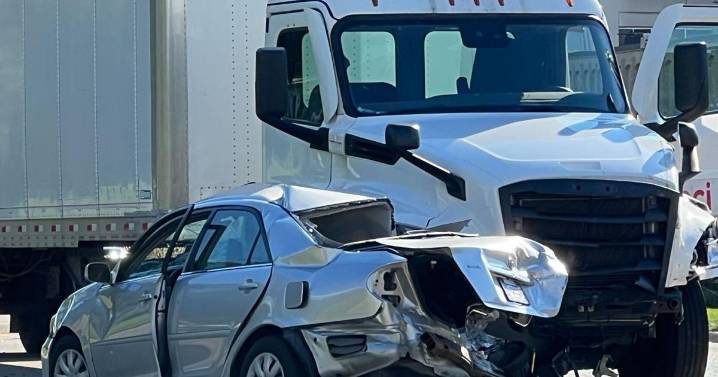 One Critically Injured After Three-Vehicle Crash Involving Semi