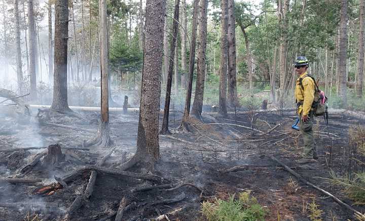 Drivers warned to avoid Castine wildfire that has been burning for 2 days