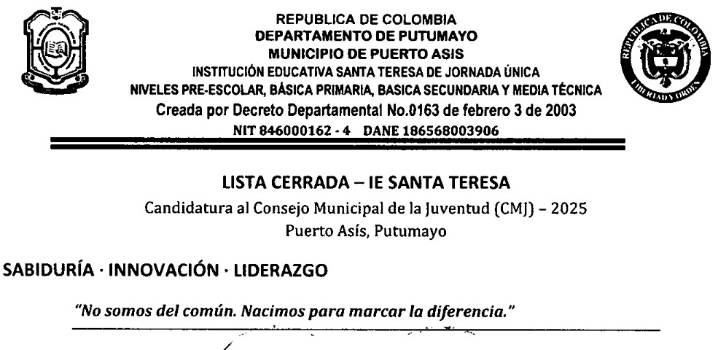 Institución Educativa Santa Teresa: Liderazgo Joven para el Cambio en Puerto Asís