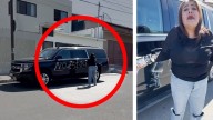 'Lady Aerosol': mujer raya camioneta de lujo porque se estacionaron frente a su casa