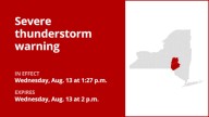 NY weather: Thunderstorms with damaging winds and quarter-sized hail in Delaware and Otsego counties Wednesday