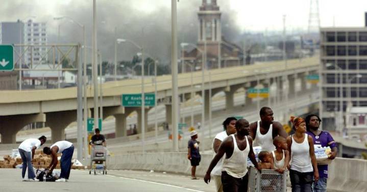 Katrina archives: New Orleans bridges expose racial divide as people flee the city