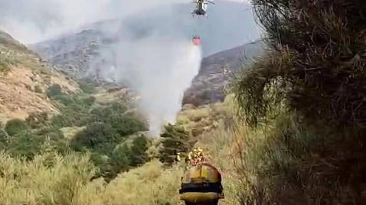 El incendio en la Sierra de Béjar en Salamanca se estabiliza