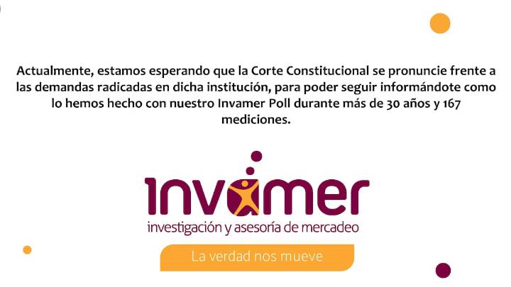 Invamer publica una encuesta sin datos por una nueva ley: “No nos es posible informarte cómo van las cosas en Colombia”